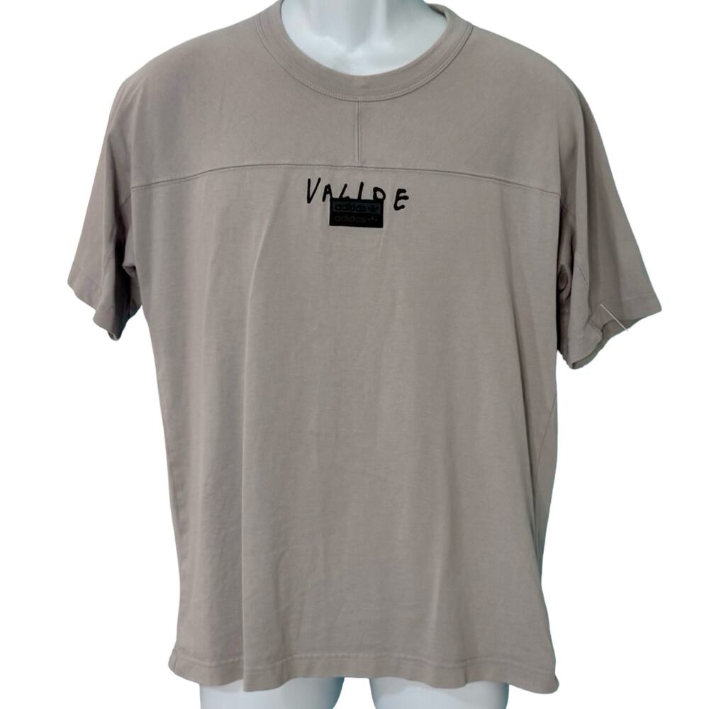 Adidas x Valide Glory Gray Black Embroidered Short Sleeve Tee T-Shirt Size S - Picture 11 of 11